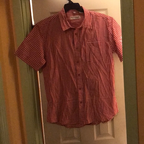 Red and White Button Up - Picture 1 of 2